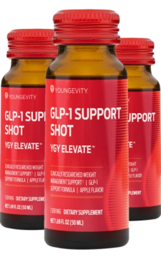 YGY Elevate GLP-1 Support Shot — Apple Flavored Liquid Shots